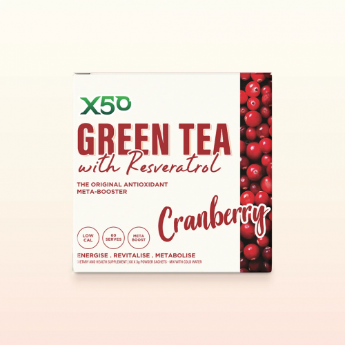 X50 Green Tea Cranberry 60 Sachets