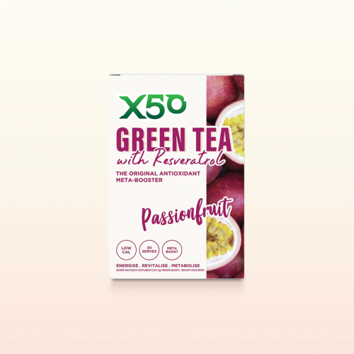 X50 Green Tea Passionfruit 30 Sachets 