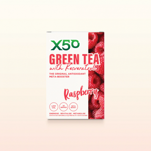 X50 Green Tea Raspberry 30 Sachets