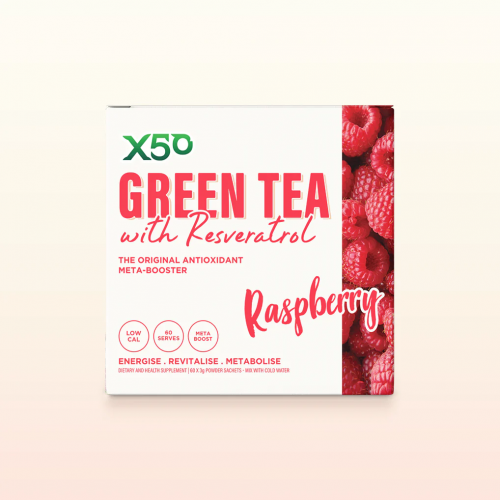 X50 Green Tea Raspberry 60 Sachets 