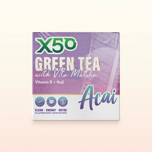 X50 Green Tea with Vita Matcha Acai 60 Sachets